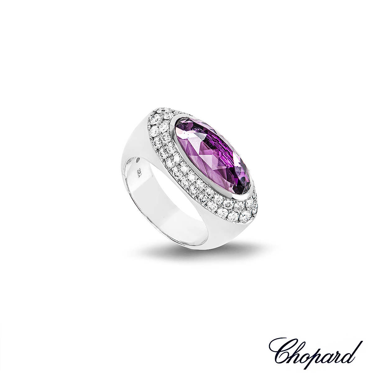 Chopard White Gold Amethyst & Diamond Ring 82/3839-1110 Chopard White Gold Amethyst & Diamond Ring 82/3839-1110